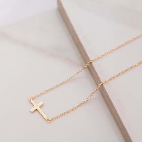 Cross Necklace | 14k Gold Plated - Picture 7 of 8